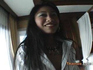 Tiny 18yo Thai hotty drilled by aged white man