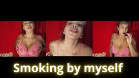 attractive milf vaping