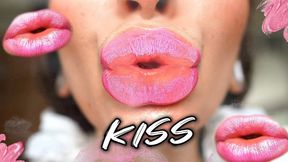 Shiny Metallic Pink kiss and and spit kisses