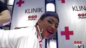 Blonde &amp; Black Slut Swallow Piss and Cum in Ggg Bukkake