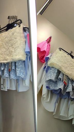 Key moment from &quot;Girl in transparent clothes trying on clothes without panties&quot;