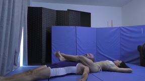 Petite with Power Kiara Star Dominates Male in Wrestling