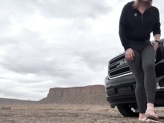 Side of the Road Public Restroom and Hotel Door Open