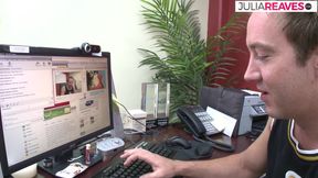 Sexy bitch screams in pleasure as she rides a huge cock hard