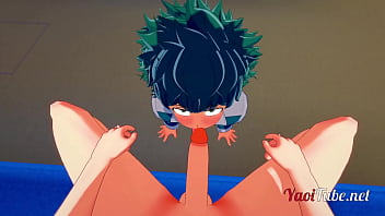 Boku no Hero Academia Yaoi - Midoriya Izuku (Deku) and Uzumaki Having Sex in the underground Blowjob, Bareback Creampie 1-2 .