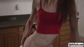 Straight guy fucks small tits transsexual Crystal Thayers ass