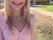 Petite Blonde Thea Summers Flashes Her Pussy And Fucks