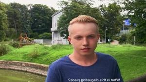 Outdoor POV pound with a ramrod-crazed twink playgirl