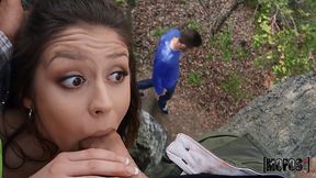 Slim Brunette Latina Hottie Catalina Ossa Cheats On Her BF, Sucking & Riding My Dick In the Forest
