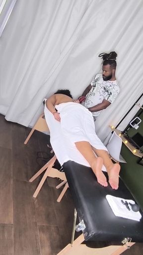 Part 1 Ebony Massaging Wife Released by Gentle Cuckold