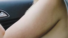 Nipslip dare in public at the drive thru - Nipple slip flashing