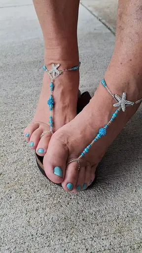 Liefste voetverzorging in blote sandalen