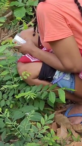 Teen Pee in the Forest
