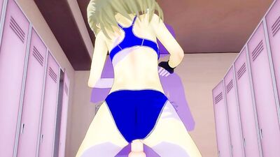 Blonde hottie in blue lingerie takes a hard pounding in locker room action