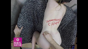 Inferior brat teen degraded humiliated and fucked