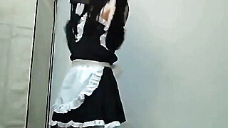 MAID COSPLAY CROSSDRESSER MASTURBATION