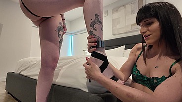 Drooling TS Foot Goon Worships Violescent's Soft Feet - TRAILER