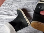 Cum on girlfriend rubberboots