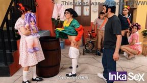 Don Mam�n shows his stepdaughter Cholondrina's ass and the neighborhood ends up in an anal orgy