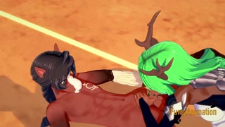 Furry Hentai 3D - Deer and Horse Hard Sex 1/2