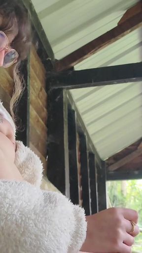 Emotional moment from "I dildo myself on a bench in public"