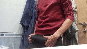 Getting Dressed After Coming Out Of The Shower, I Went To The Street With A Hard Cock And No Underwe