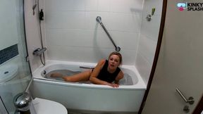 Wet Wetsuit Masturbation in the Bath with Lucy