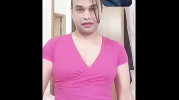 Crossdresser indian walk n videocall