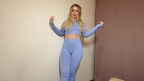 Yoga pants posing