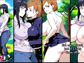 Lesbian Scene - Fucking Hinata Hyuga and Nobara from Jujutsu Kaisen