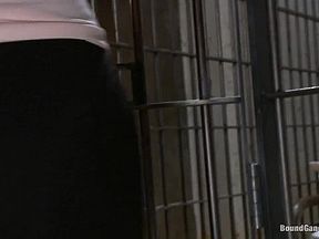 French Hottie gets pounded by 5 prison guards