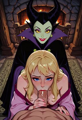 Curvy blonde couple engages in hot adult hentai fantasy with a pro
