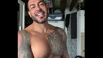 Latino PORNSTAR VIKTOR ROM Lying down squeeze BBC out all milk big muscle boy and tattoed