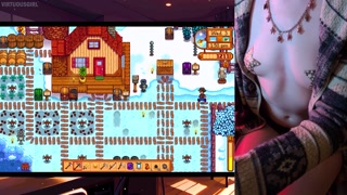 Topless ASMR Cozy Gaming Session #4 💛