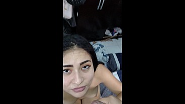 My husband punished my 18 year old sister by walking her around the house naked and making her suck his cock to fill her face with cum