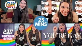 GAY ENCOURAGE MENTAL DOMINATION COMPILATION - Gay Encouragement with Countess Wednesday - Humiliation, Encouraged Bi, Imposed Bi, Bundle MP4 1080p