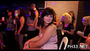 Wild fuck allover the night club everybody having natty wet gang bang