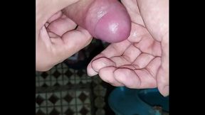 SoloBoy 18+ Jerks Off to Explosive Orgasm in Bathroom Cum Session