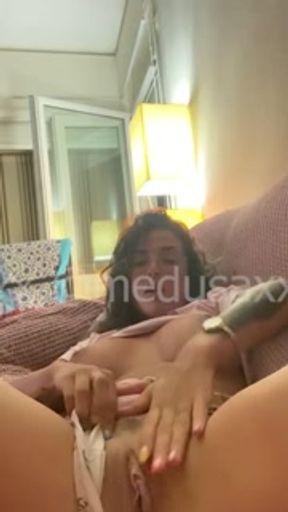 I'm bored and I start masturbating on the couch