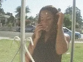 Colored hair black girl on the penis