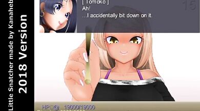 Little Snatcher swallows Riona whole in giantess RPG game
