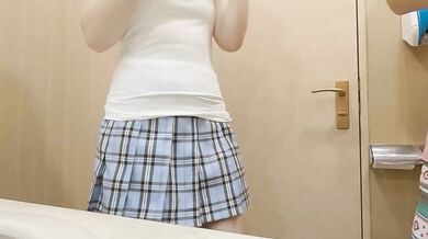 Smiling Cute Personality Underground Idol Japan Destroyed by Toy Insert Challenge in Public Cafe with Massive Ejaculation and Cleaning