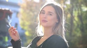 Smoke break in the street a lot of smoke and residual exhalationss