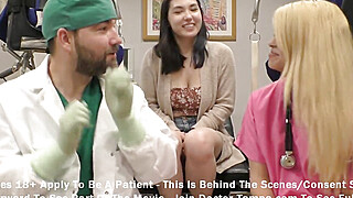 Fetish $Clov - Mina Moon Undergoes Mandatory Student Physical By Doctor Tampa & Destiny Cruz GirlsGoneGyno