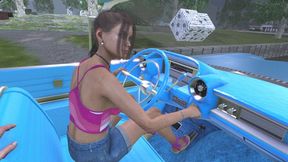 Caddy Convertible Cranking Template - 1980's Aubrey in Wedge Sandals 1080p