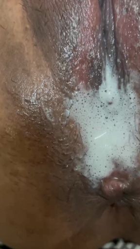 Fluffy pussy bhabi full cream fuck
