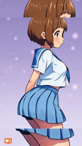 Anime girls dancing