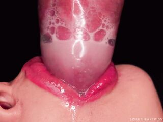 CLOSE UP: MOST GOOD Milking THROAT made U CUM TWICE in JO-BAG! Broke the FUCKING-RUBBER and Got All CUM! ORAL JOB