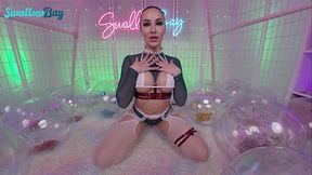 Swallowbay Big tits brunette Melissa Stratton is hungry for fat cock