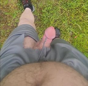 Enjoying time at the park in my holy shorts.